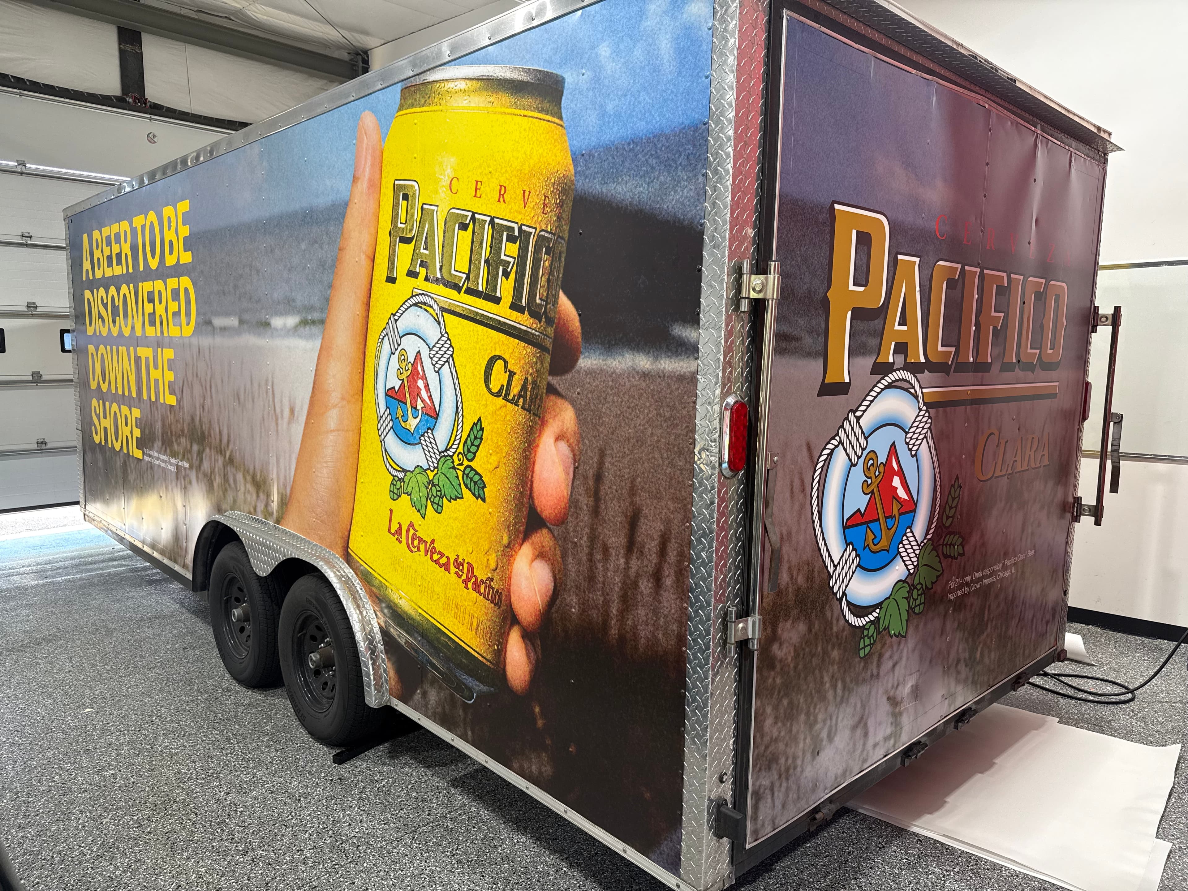 Pacifico Beer trailer wrap
