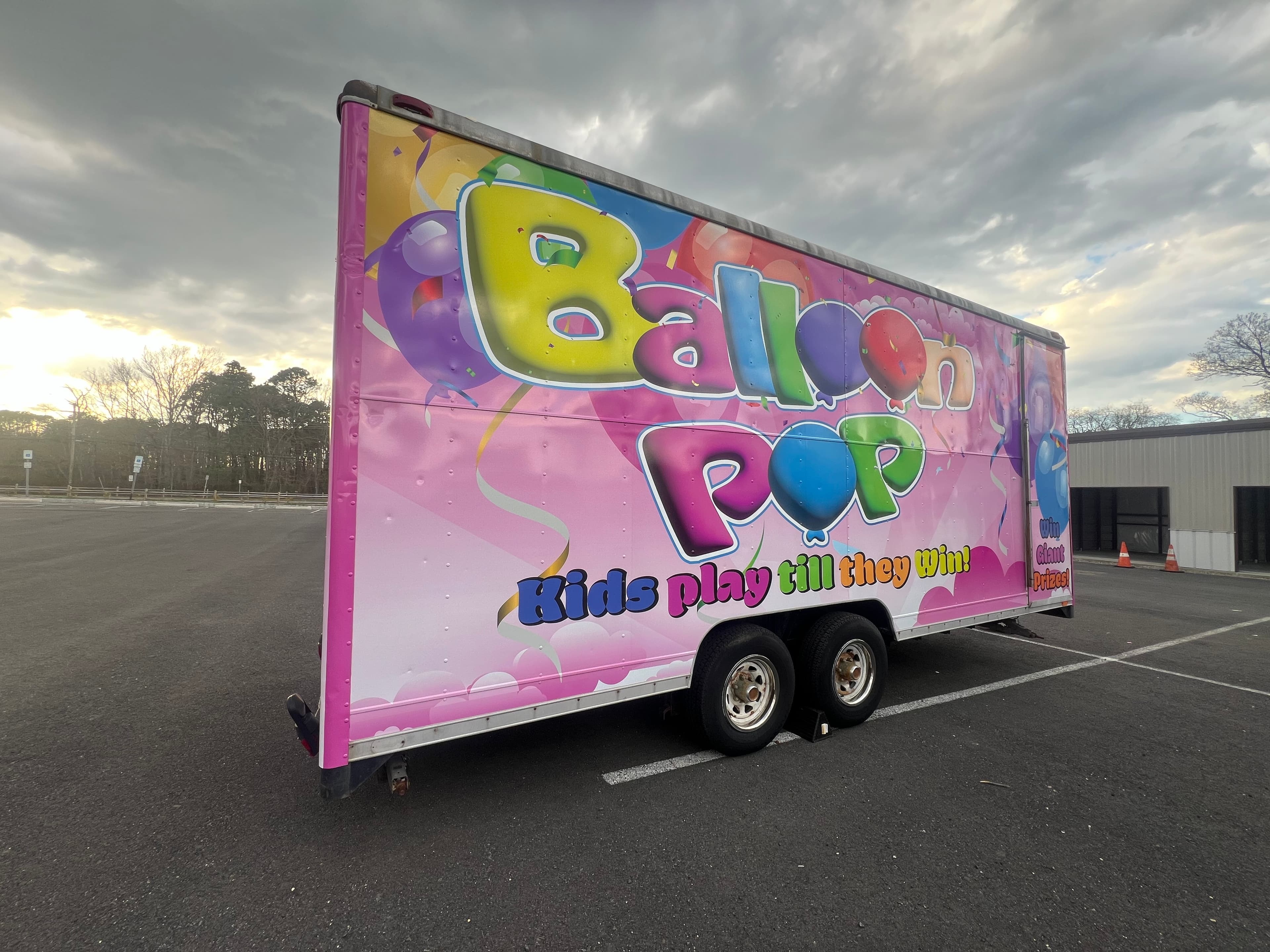 Balloon Pop trailer wrap