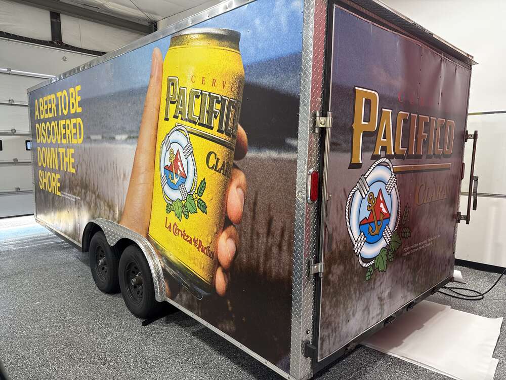 Pacifico beer trailer wrap