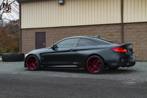 2014 BMW M4 wrapped in Avery Dennison SW900 Satin Black Vinyl Wrap SW900-197-O.